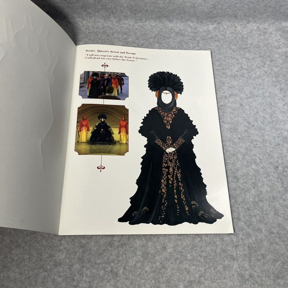 Star Wars Episode 1 Queen Amidala Paper Doll Book Uncut 1999 Lucas Film Unused - Picture 7 of 15
